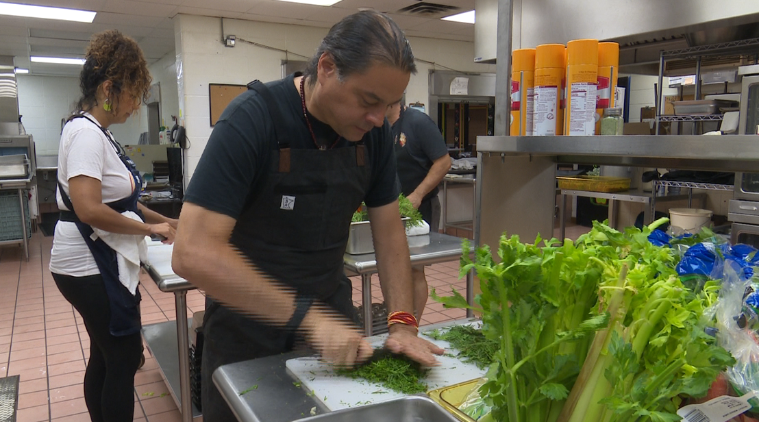 Sean Sherman 'the Sioux Chef' makes a visit to the Menominee Reservation, reintroducing native cuisine