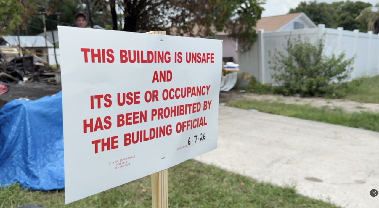 The home has since been condemned. Some dogs also reportedly died in the fire.