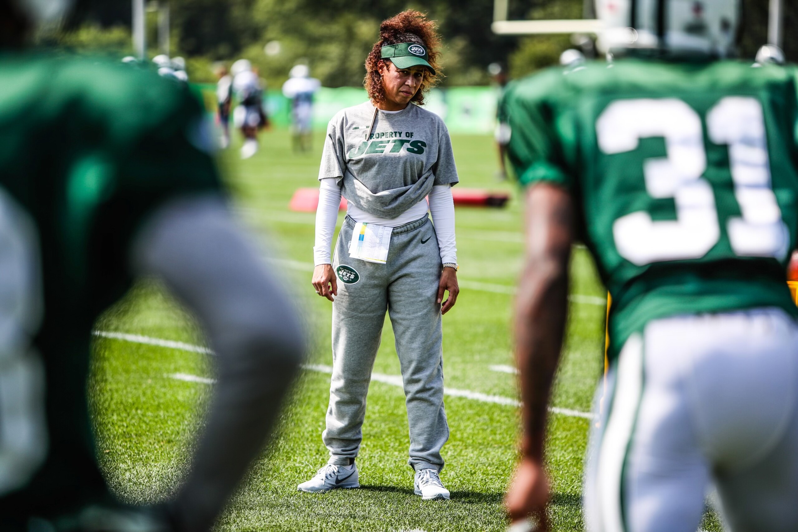 1st Black woman to coach in NFL inspires Oak Park High School students