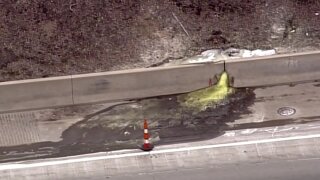 A cancerous green slime was found oozing onto a Detroit highway, officials say