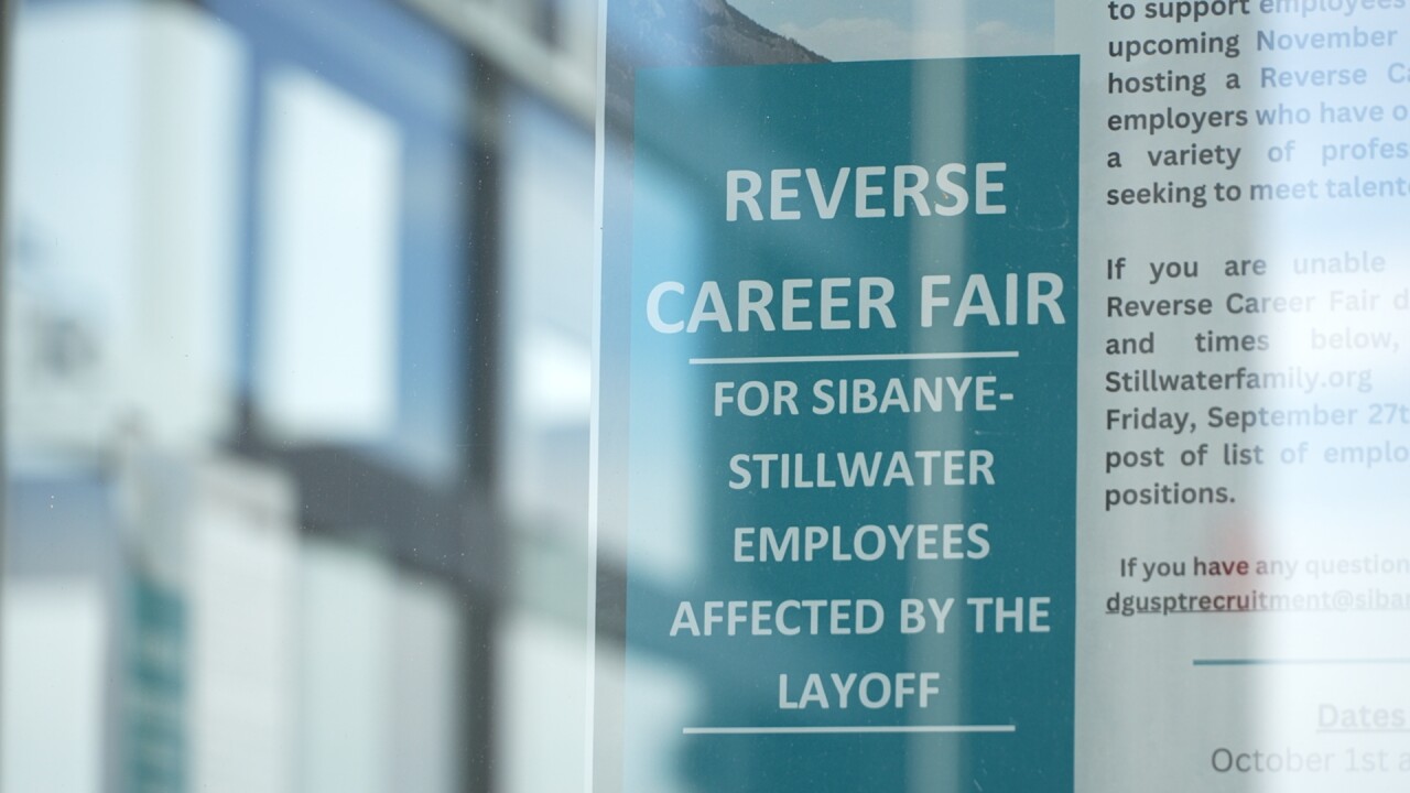 'Hitting a lot of people': Stillwater miners take to 'reverse career fair' as layoffs approach