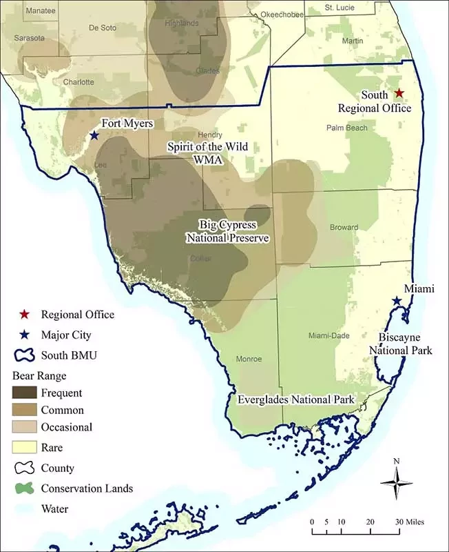 FWC MAP OF BLACK BEAR MANAGEMENT UNIT