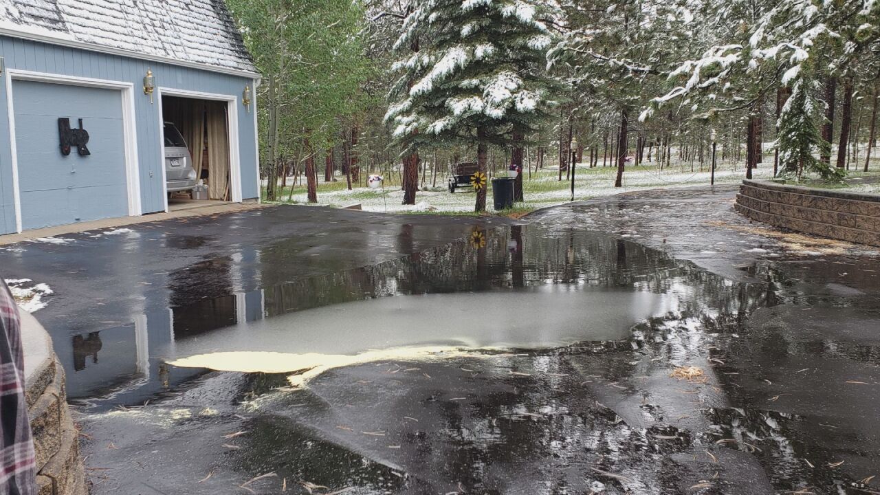 Flooding after a rain storm at Pam's house