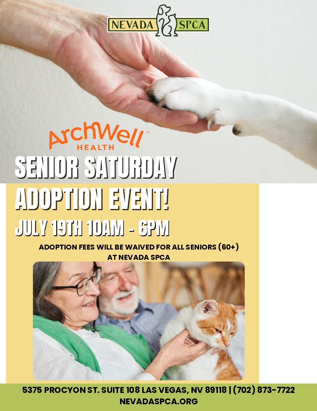Nevada SPCA senior adoption event