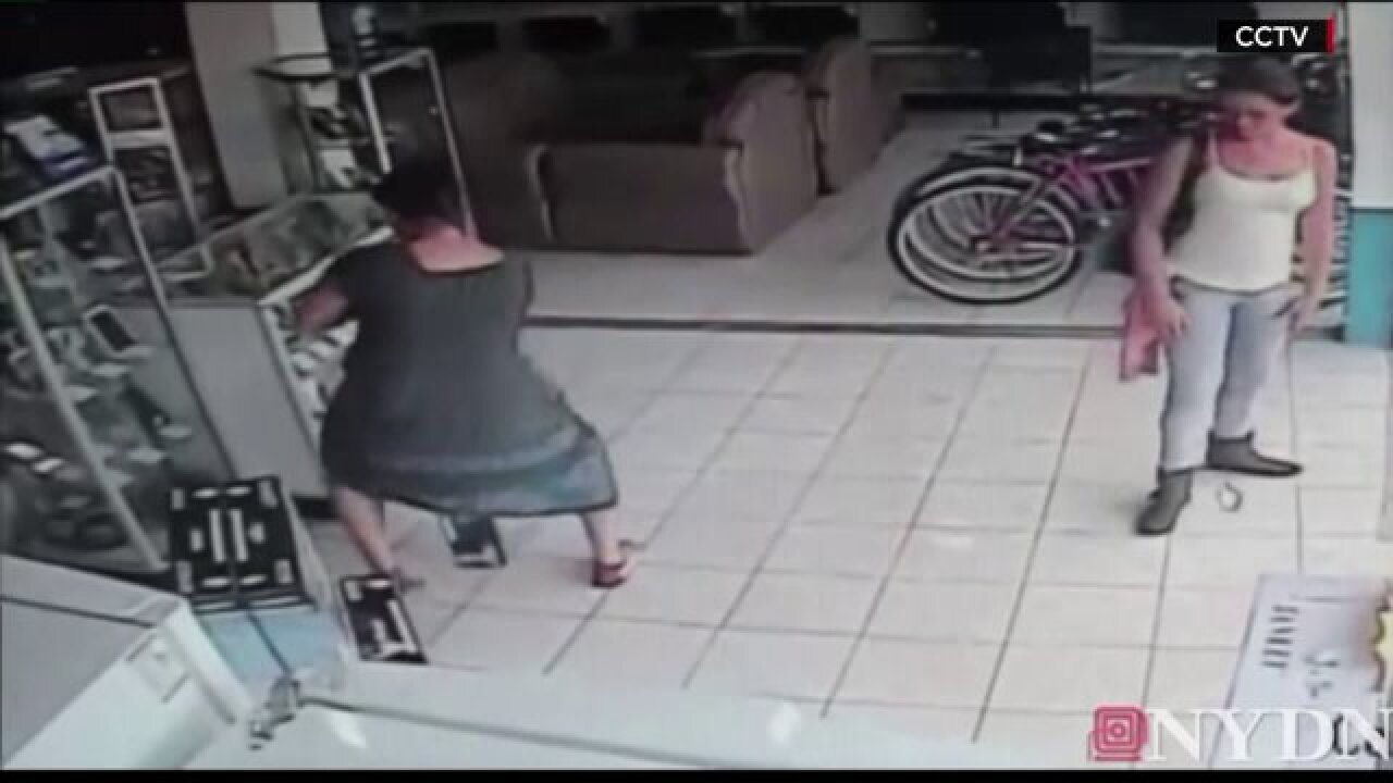 Strange shoplifters: They put it… where?
