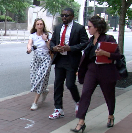 Former Cincinnati City Councilman Jeff Pastor and his attorney Karen Savir did not speak to the media after he pleaded guilty to honest services wire fraud on June 7, 2023.