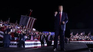 President Donald Trump speaking in West Michigan this evening
