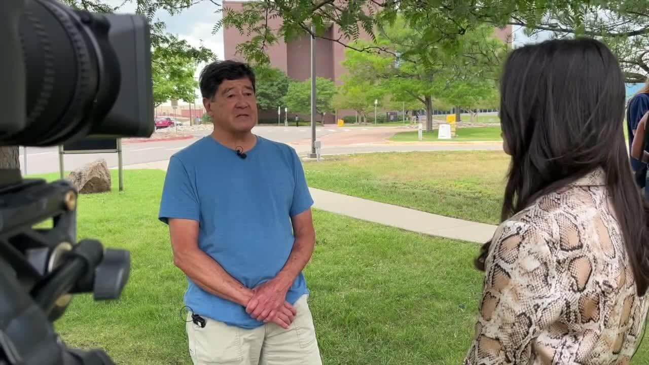 Charles Morales and Denver7's Natalie Chuck