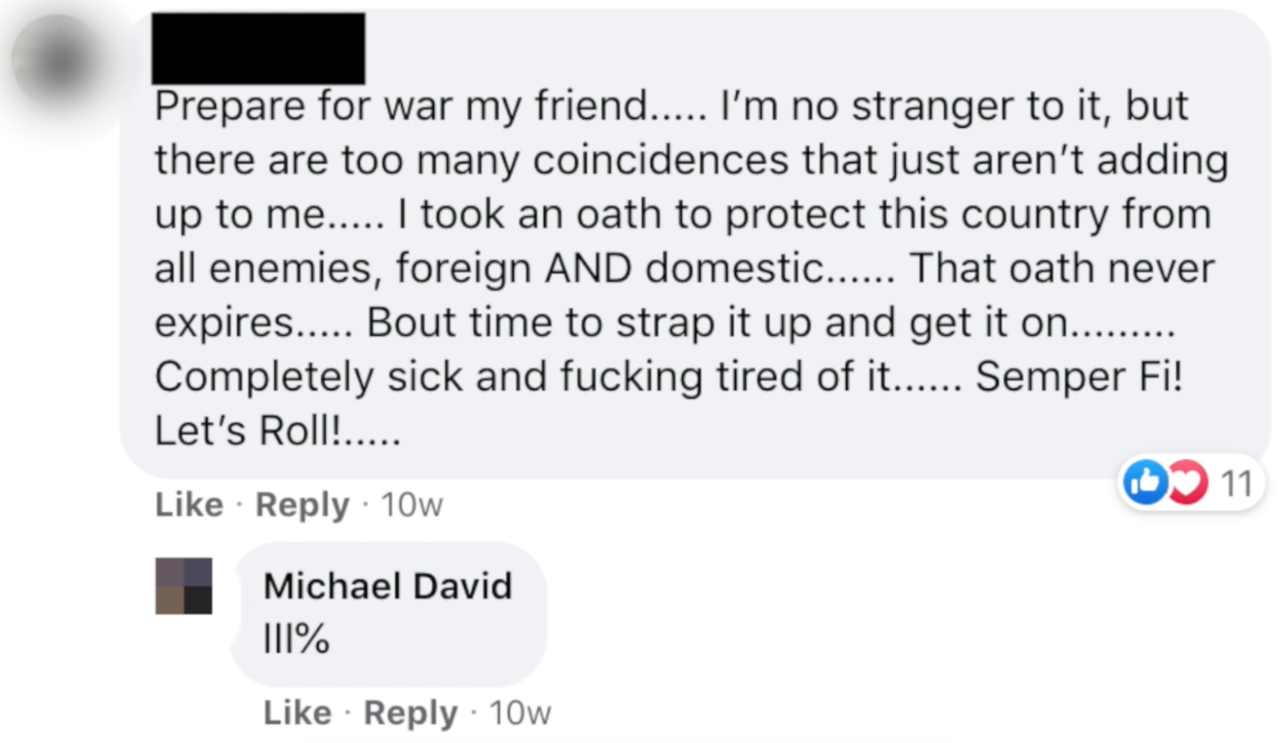 Stemmerding Facebook page comments on Nov. 4 post