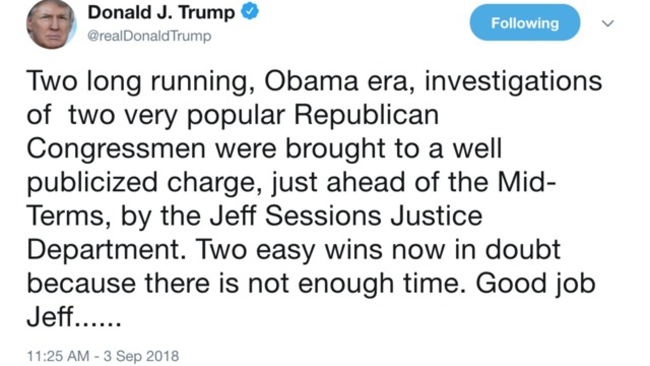 Trump Seems To Reference Collins Case In Jeff Sessions Tweet