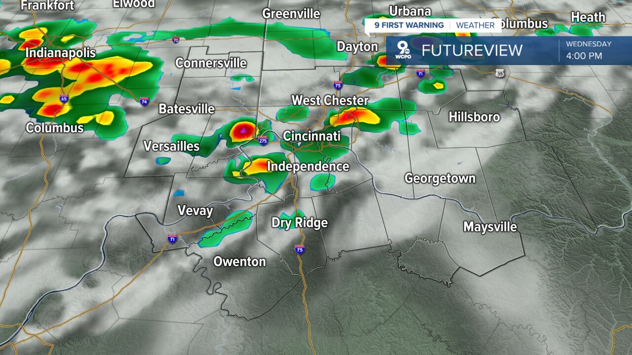 Wednesday afternoon storms