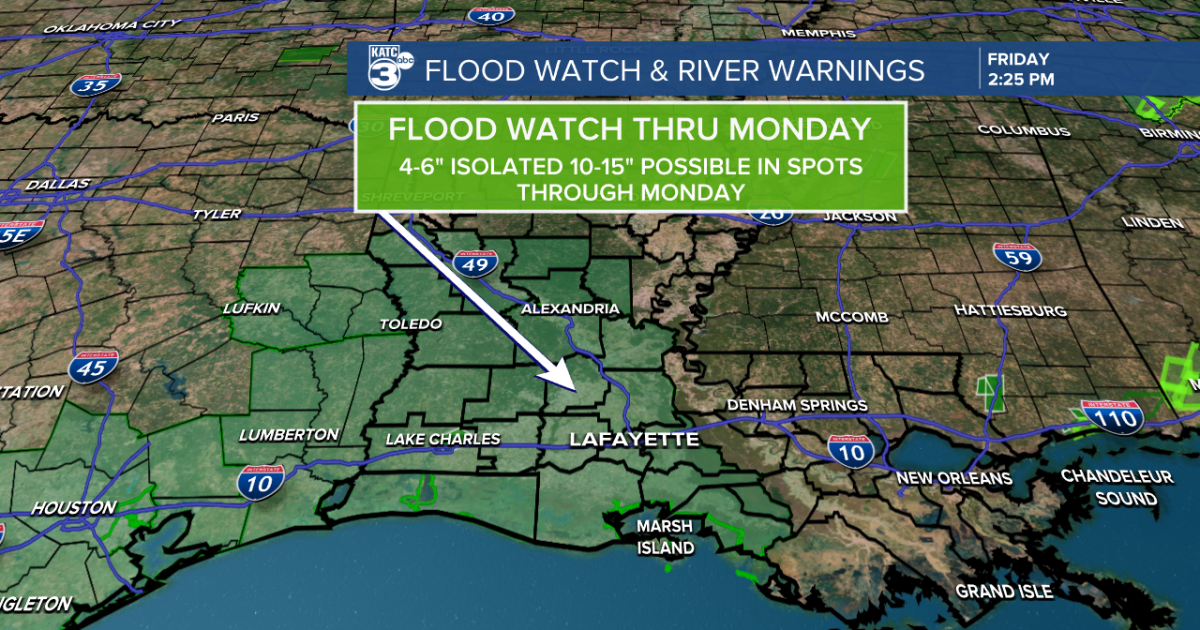 Flood Watch this weekend; downpours resume starting Saturday