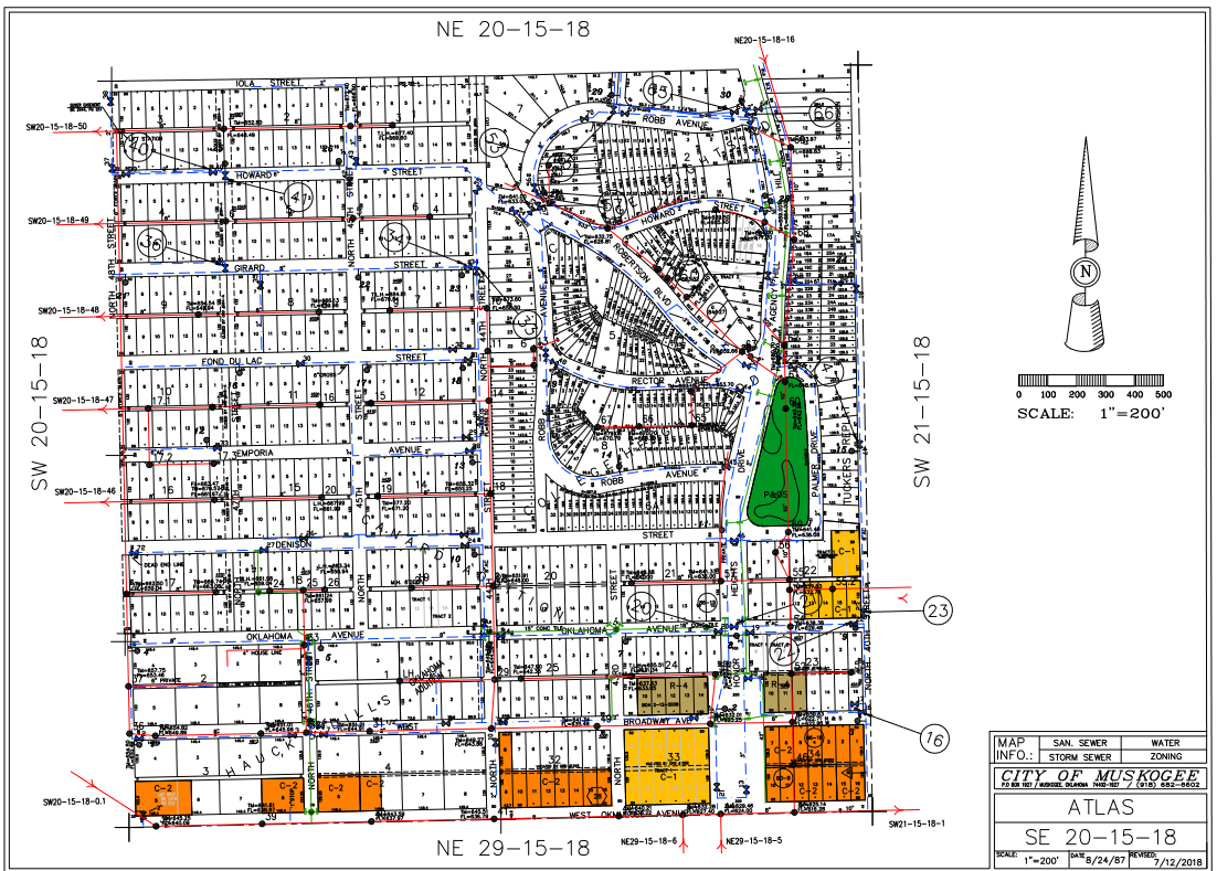 City of Muskogee Zoning Map