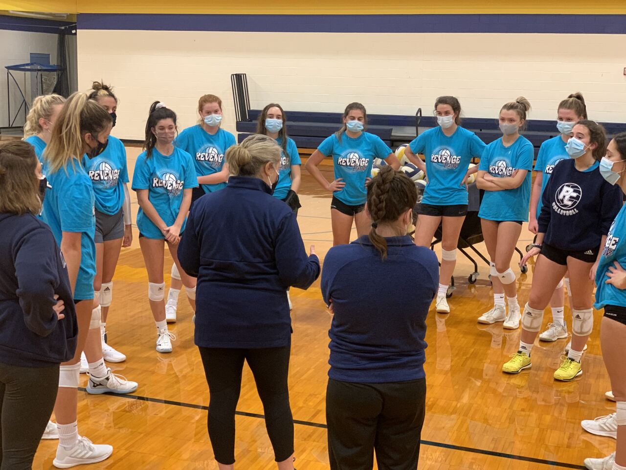 Portage Central volleyball practice