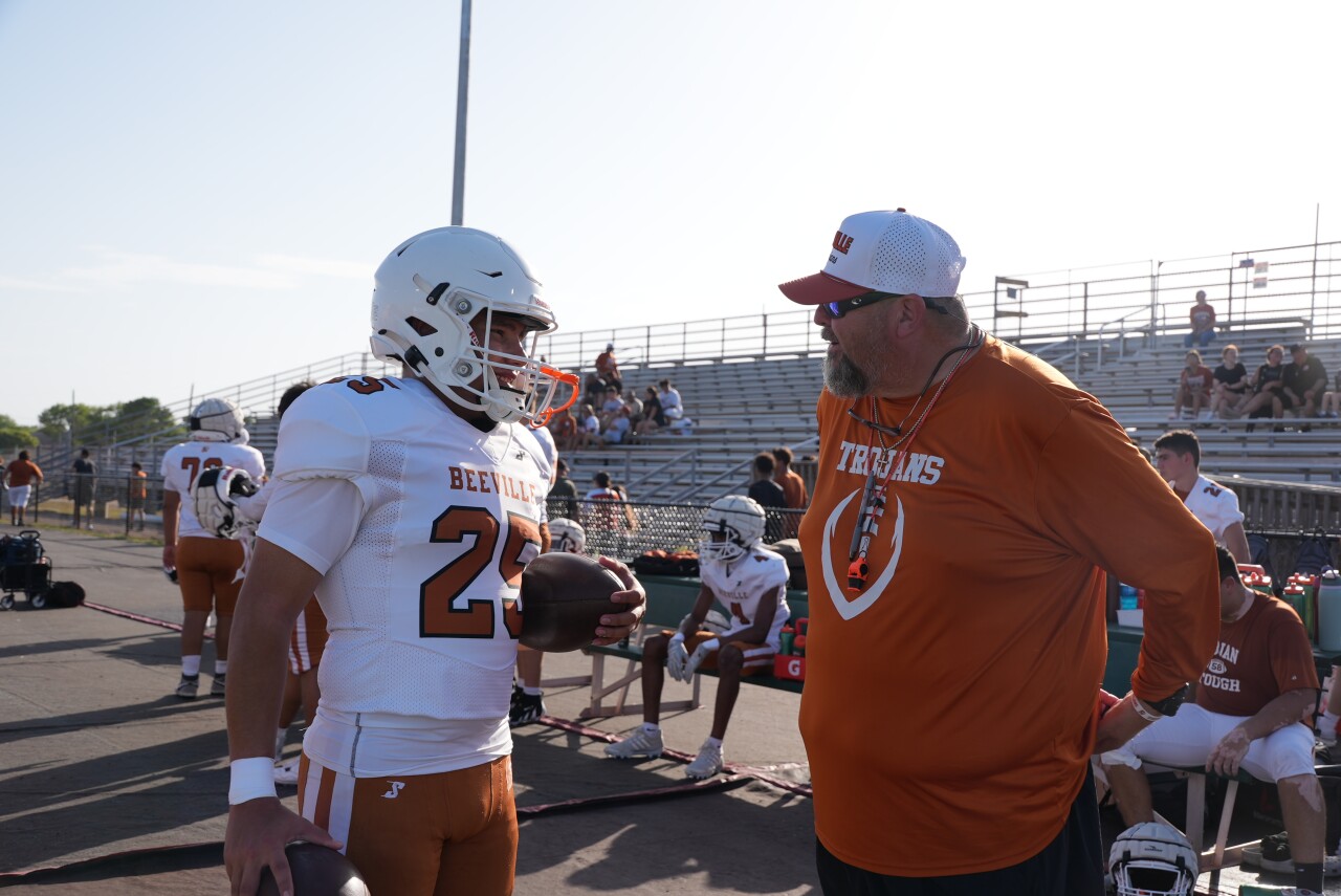 Beeville head coach CJ Rivera