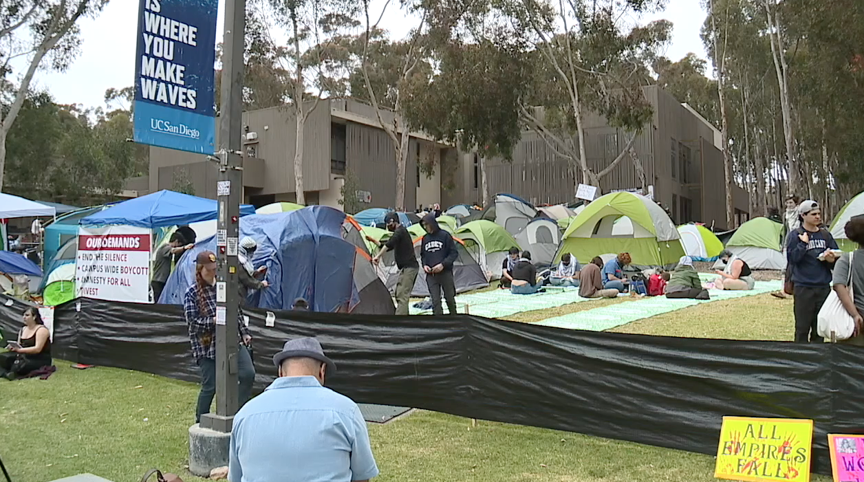 UCSD campus encampment, pro-Palestine protest