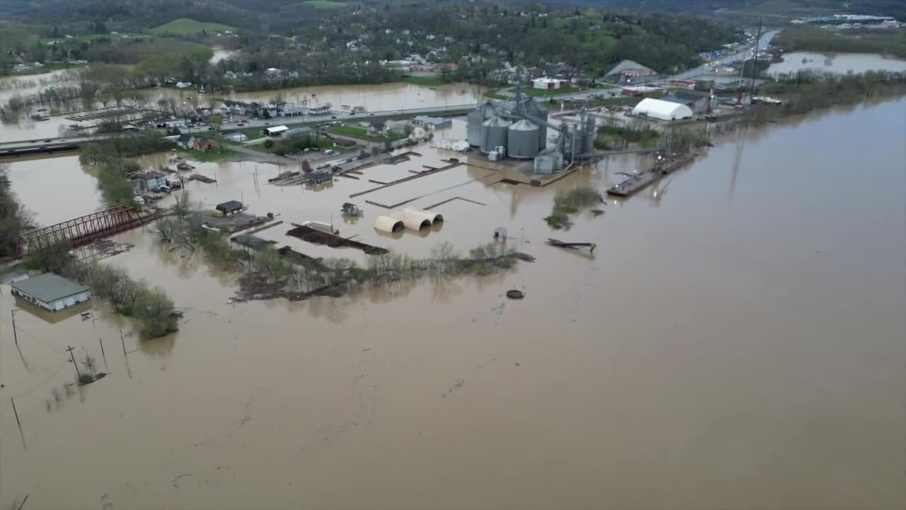 Flooding in Aurora, Indiana