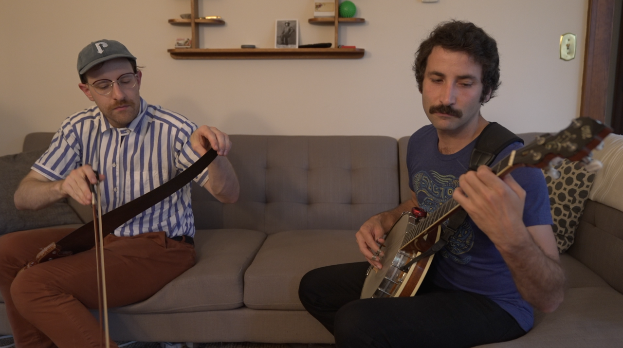 Members of Frontier Ruckus playing a tune