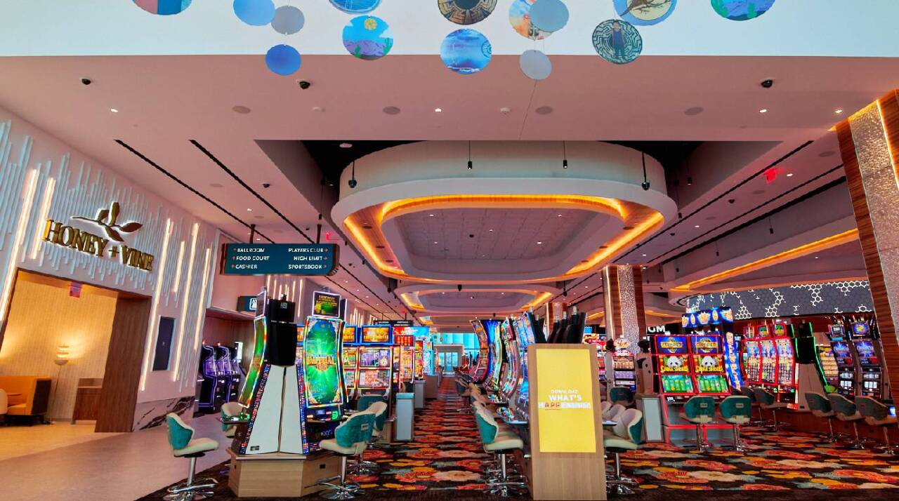 Inside the Santan Mountain Casino.