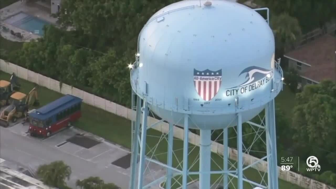 Delray Beach water tower aerial
