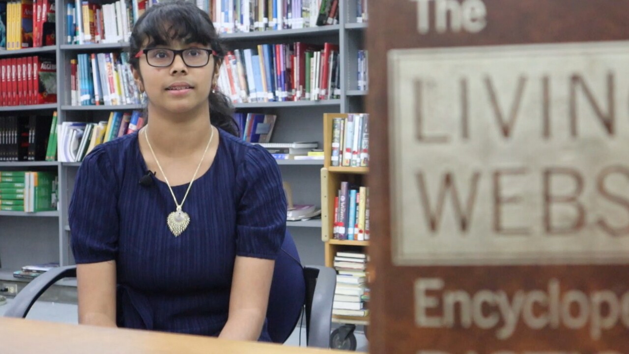 Jupiter Middle School student Varshitha Bojanapati speaks to WPTV on May 27, 2022 (1).jpg