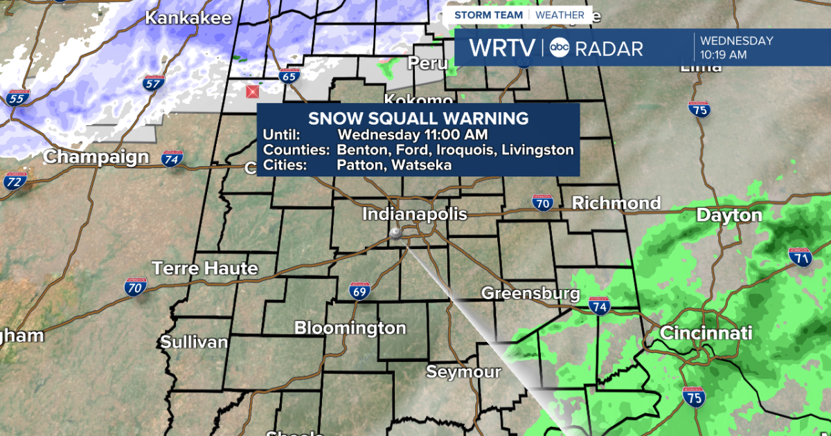 What is a snow squall warning?