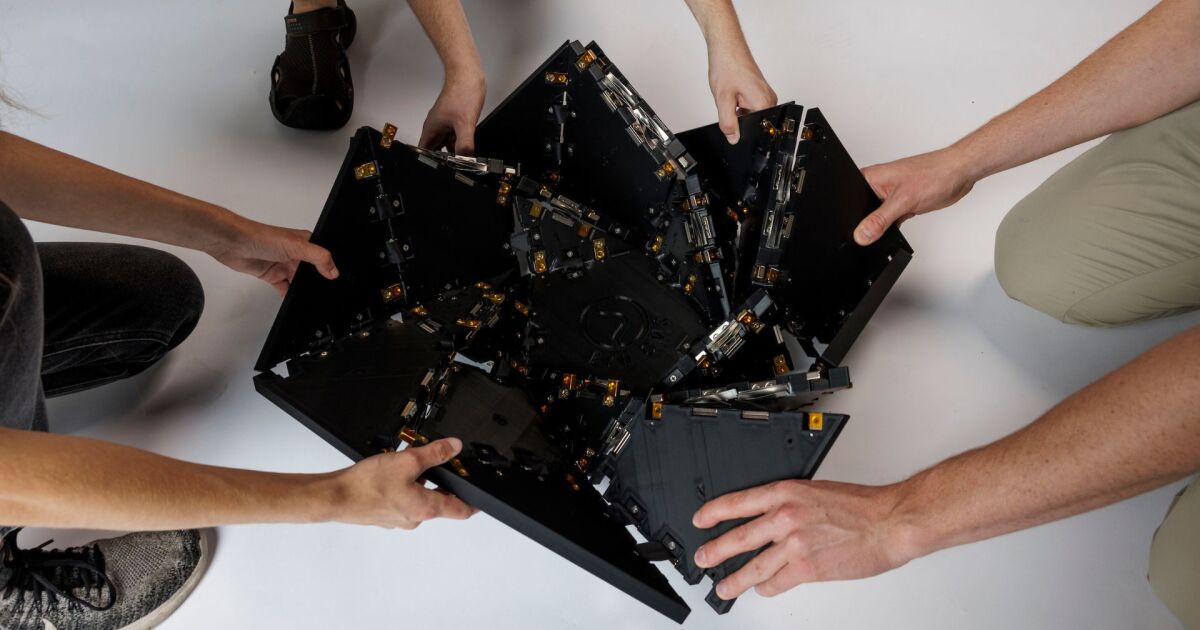 BYU engineers designing origami-inspired space tech BYU engineers designing origami-inspired space tech