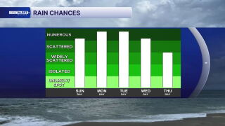 Rain likely next few days 