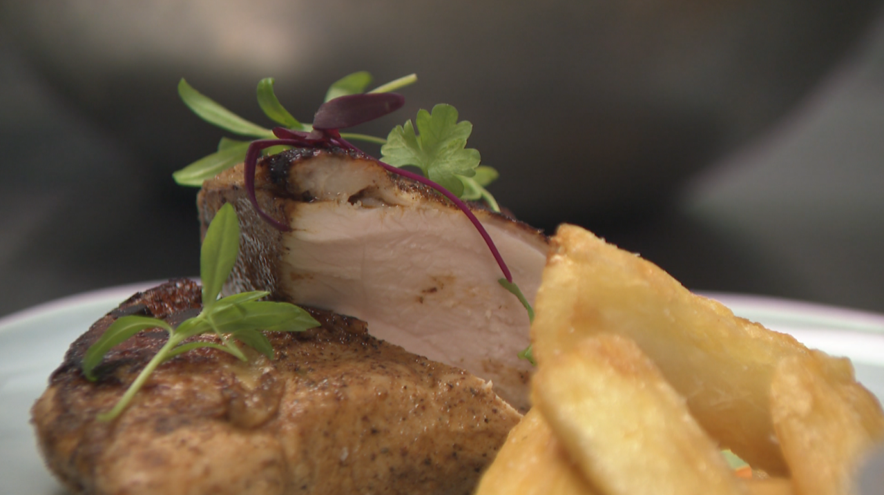 Chef Carolina Zubiate rotisserie chicken