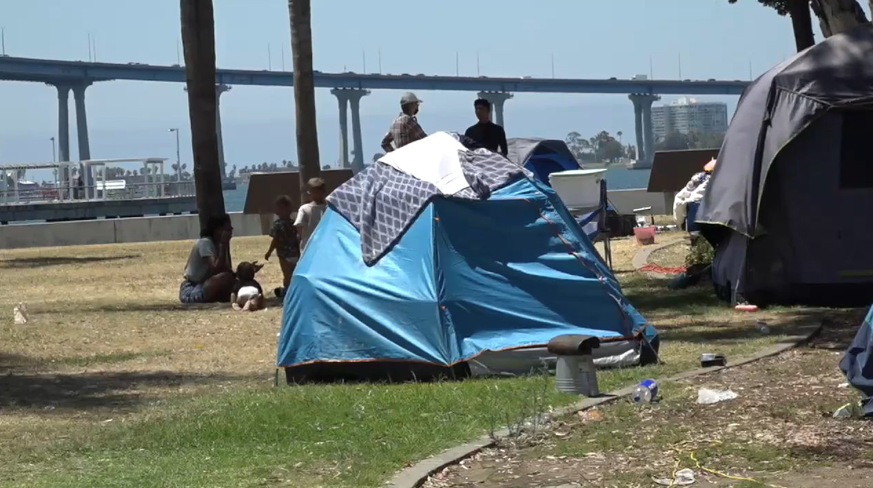 tent at cesar chavez park