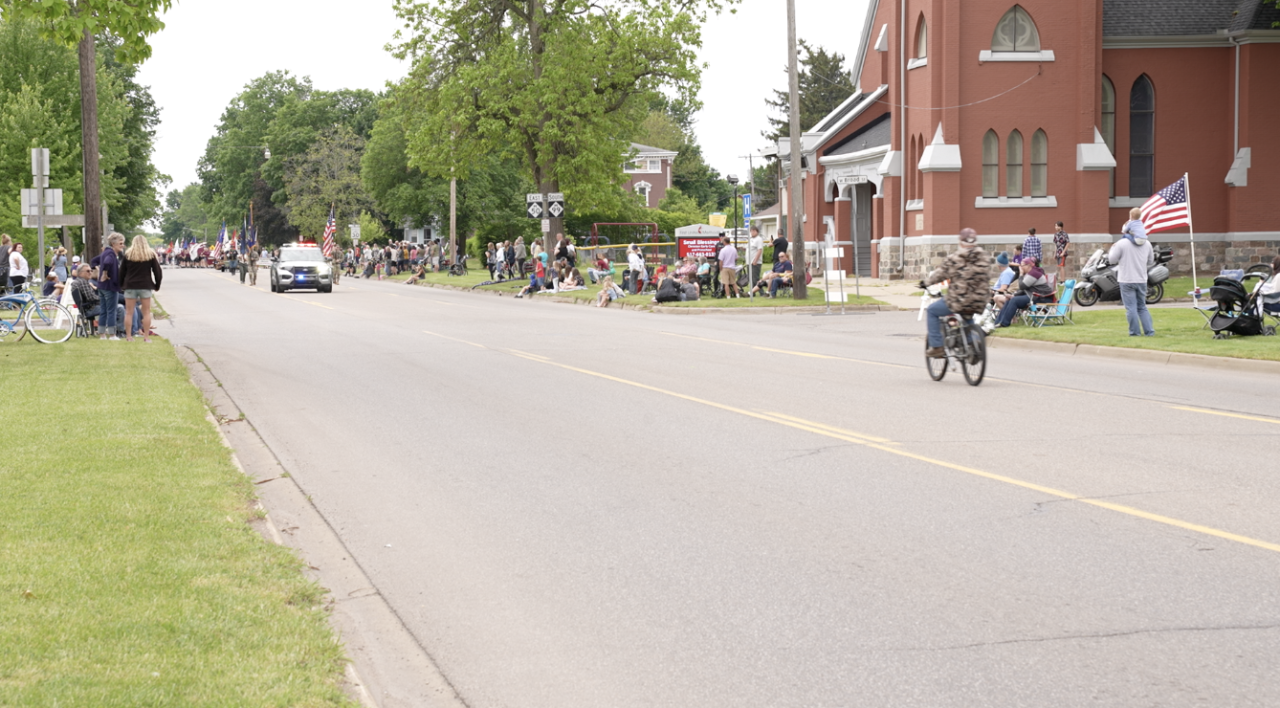 Motor bike before the parade