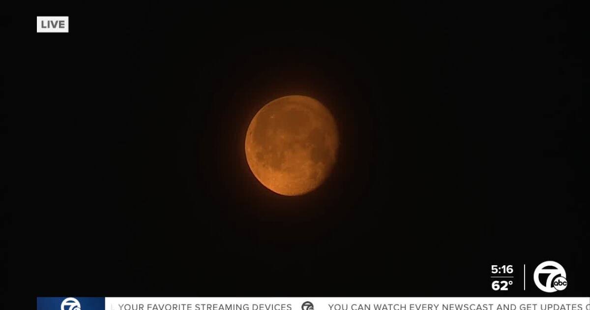 Why is the moon orange in Michigan?