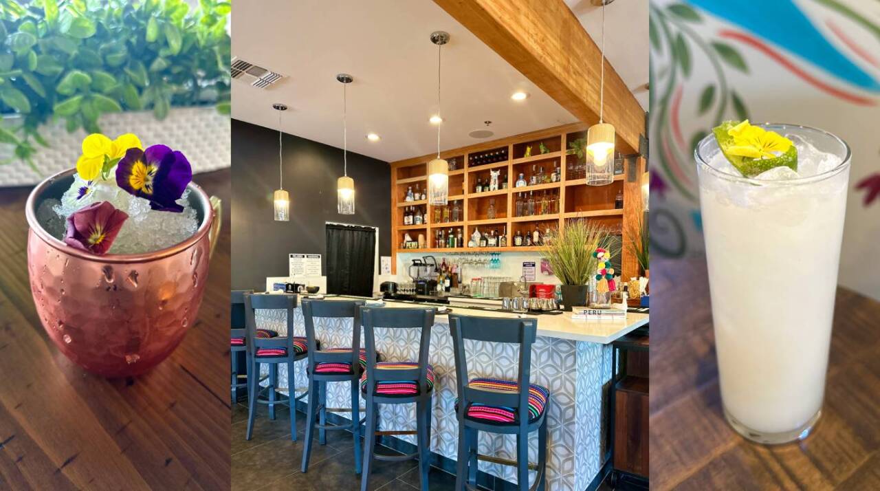 The ‘Tropical Chicano’ / the bar inside El Chullo/ The ‘Dream Cloud’ drink. According to the manager, the traditional spirit used in the drinks is the ‘Pisco.’