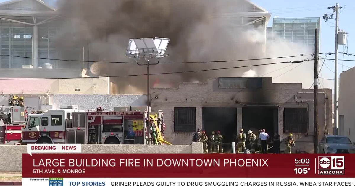 Phoenix Structure Fire Phoenix fire: Downtown building deliberately set on fire, arrest made