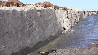 An uplifted fault in New Zealand