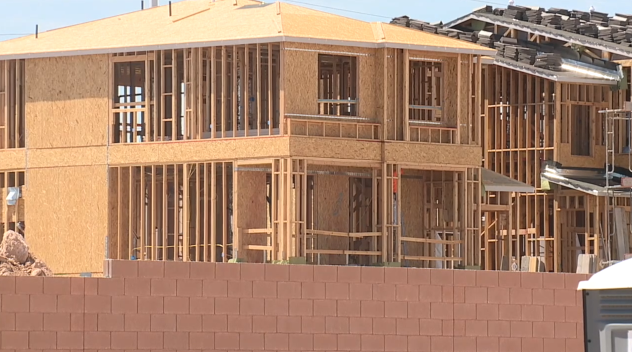 Houses under construction in Nevada