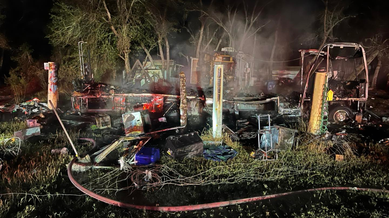 2 airlifted to burn center after RV fire in Hernando County: HCFR