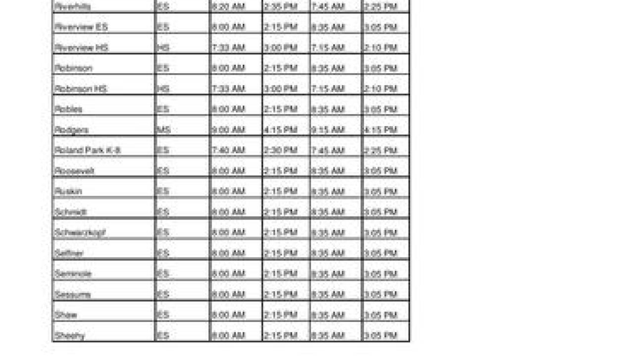 Hillsborough Co. School District releases proposed bell schedule for