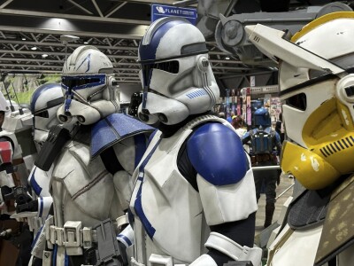 Star Wars fans in costume at a convention