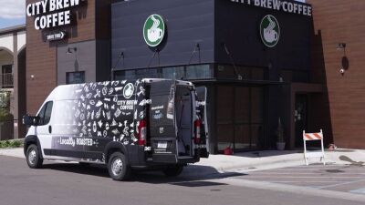 Great Falls coffee shop apparently damaged by a vehicle