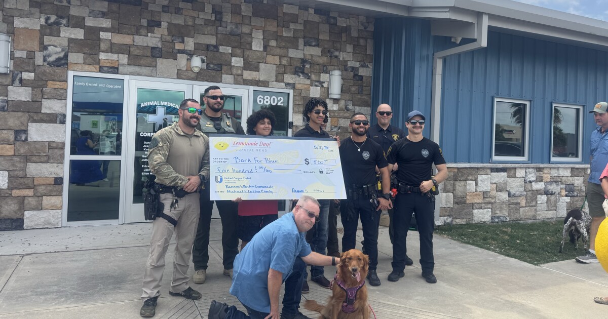 Young Corpus Christi entrepreneurs wrap up summer lemonade stand with K9 donation