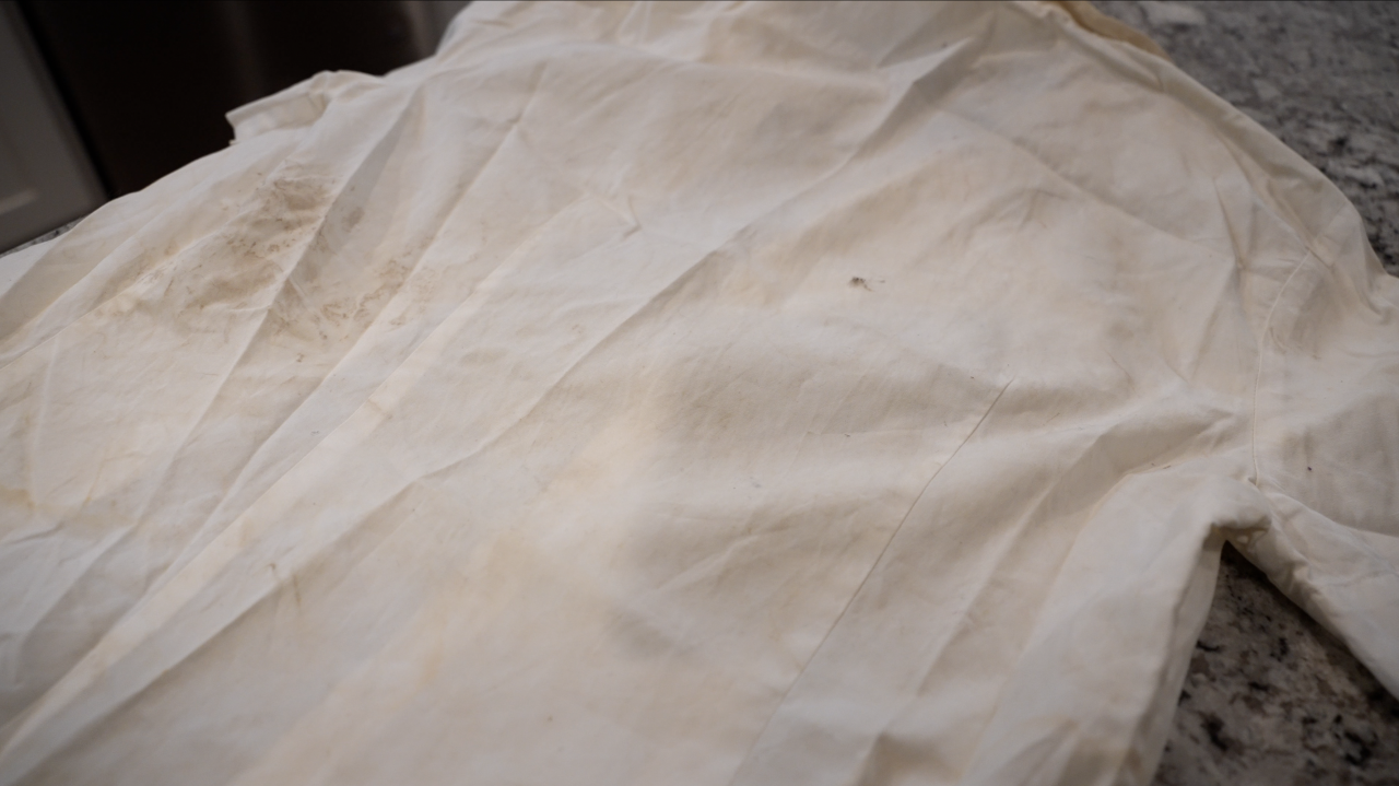 The shirt Lisa Amatura was wearing during 9/11 and had to use to cover her face