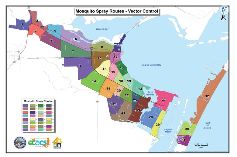 Mosquito spraying schedule set for the city of Corpus Christi Mosquito spraying schedule set for the city of Corpus Christi
