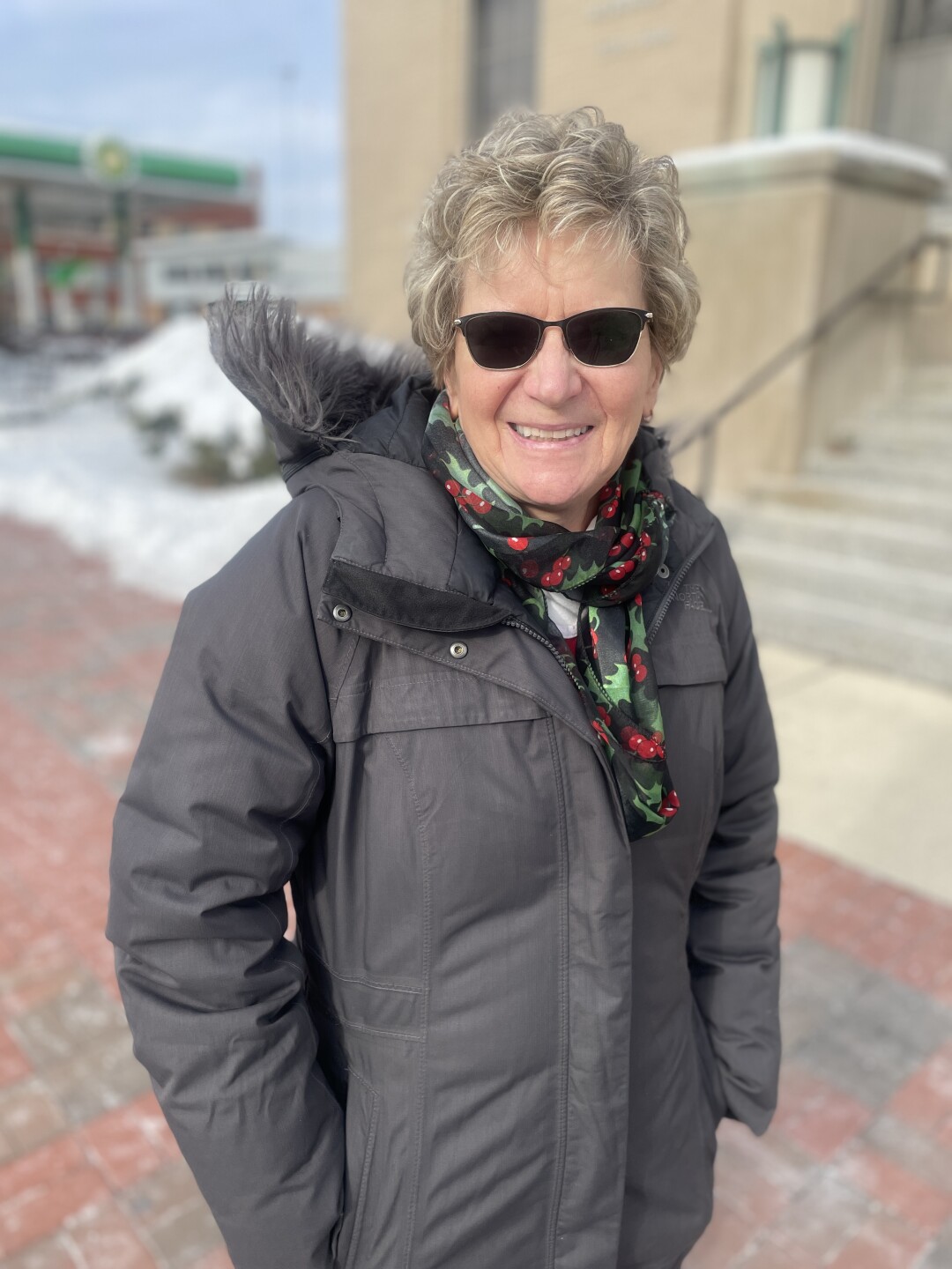 Margy Spensly, a holiday shipper at a local post office.