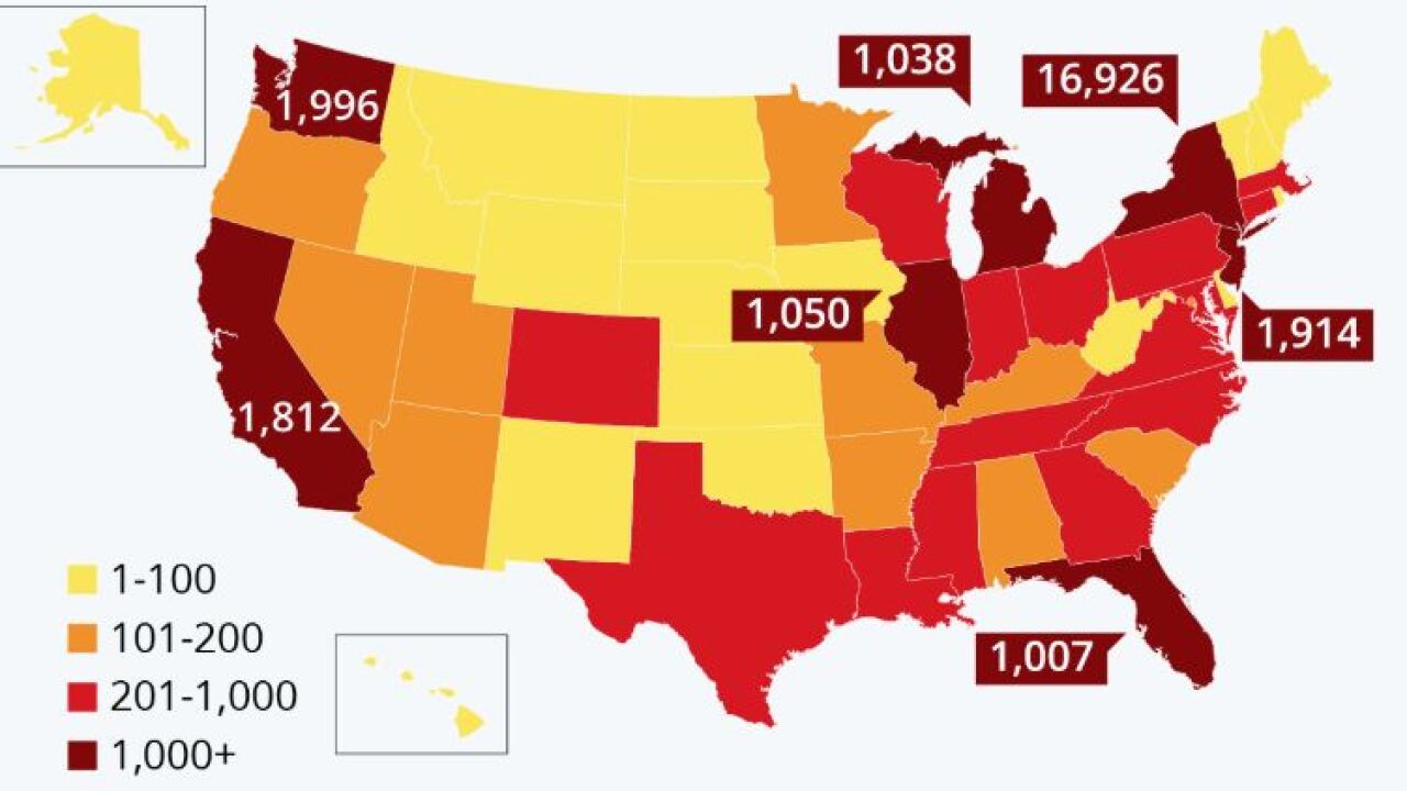 35 000 Confirmed Coronavirus Cases In Us Deaths Near 500