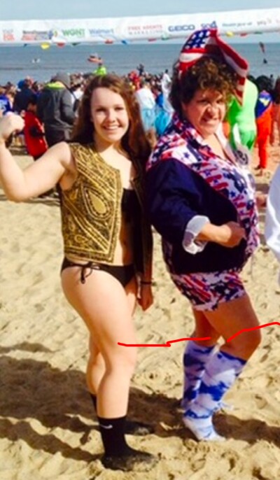Marie and Emily Culver at Polar Plunge