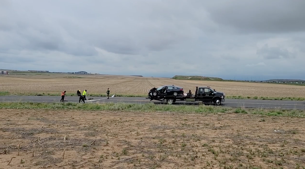 Crash involving shuttle bus near Denver International Airport injures 5 people