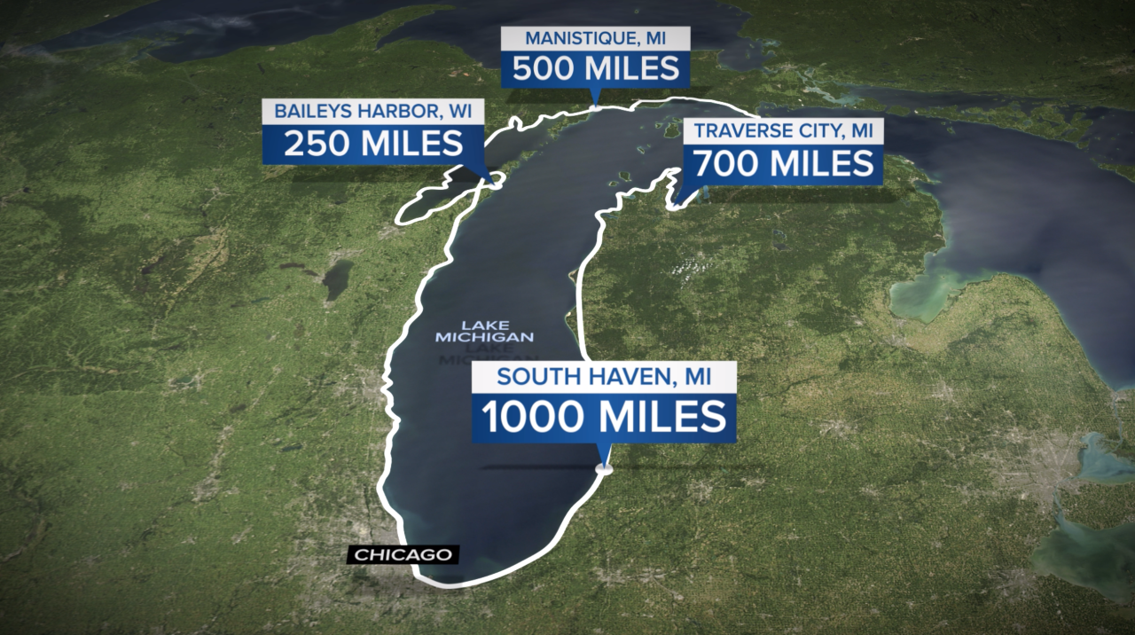 Running Lake Michigan Route