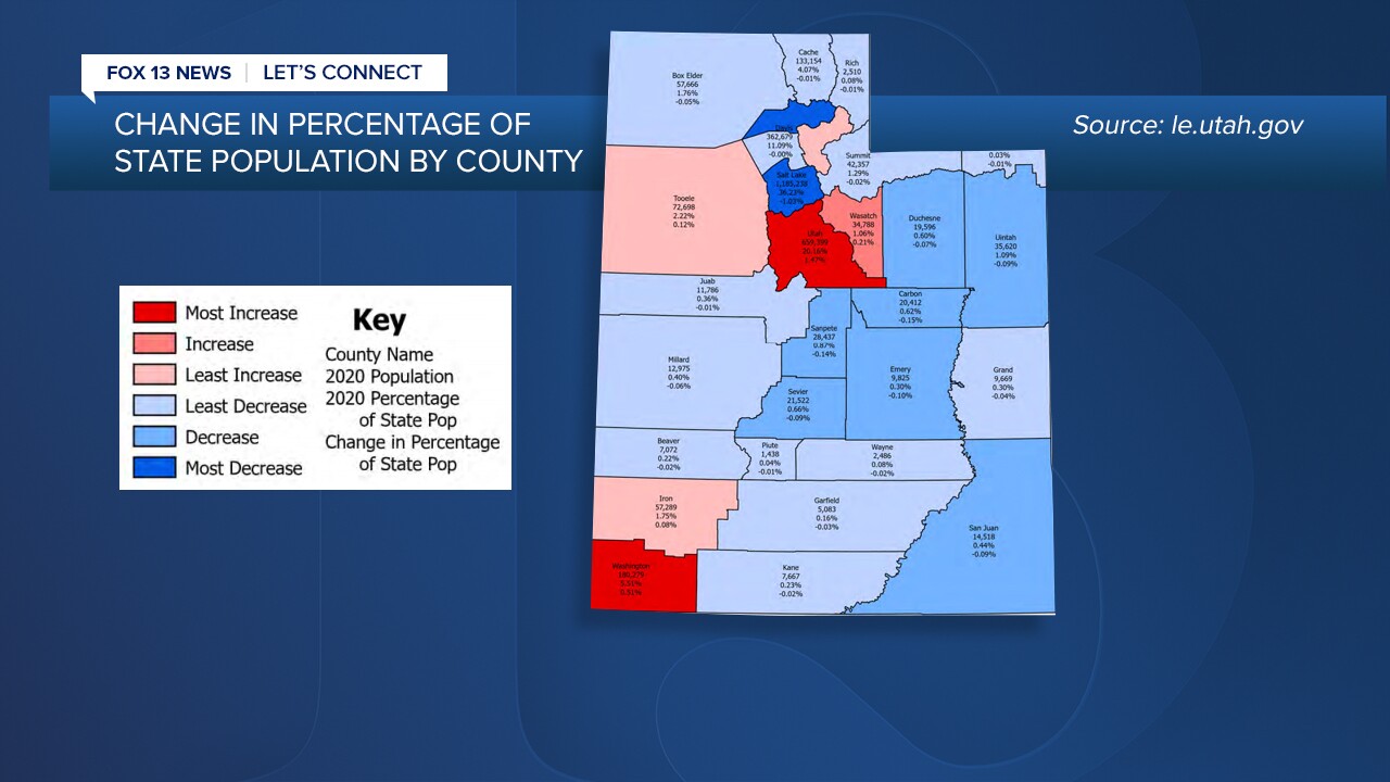 Utah Redistricting map population