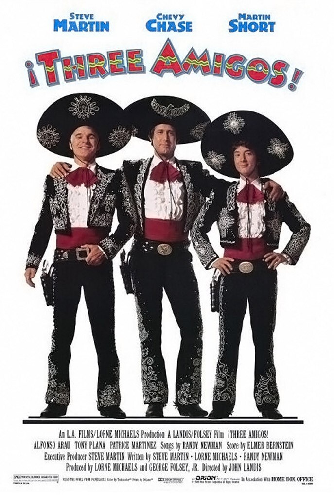 Three amigos! Movie poster